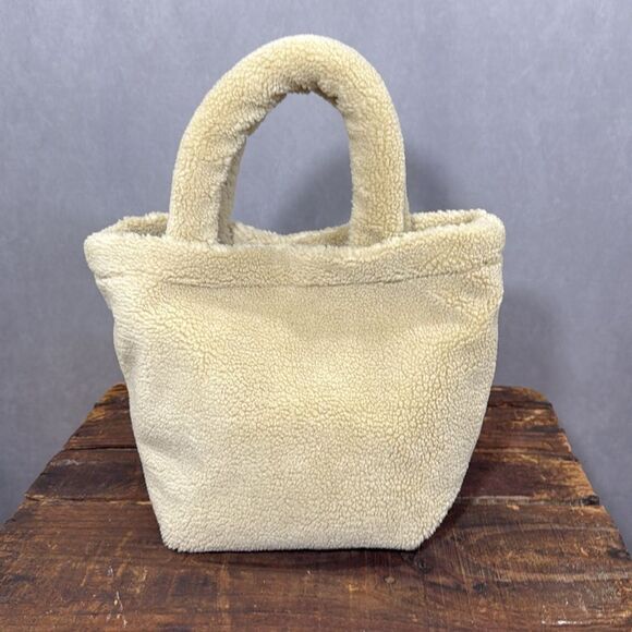 Prada Tan Shearling Tote Bag - Picture 2 of 9